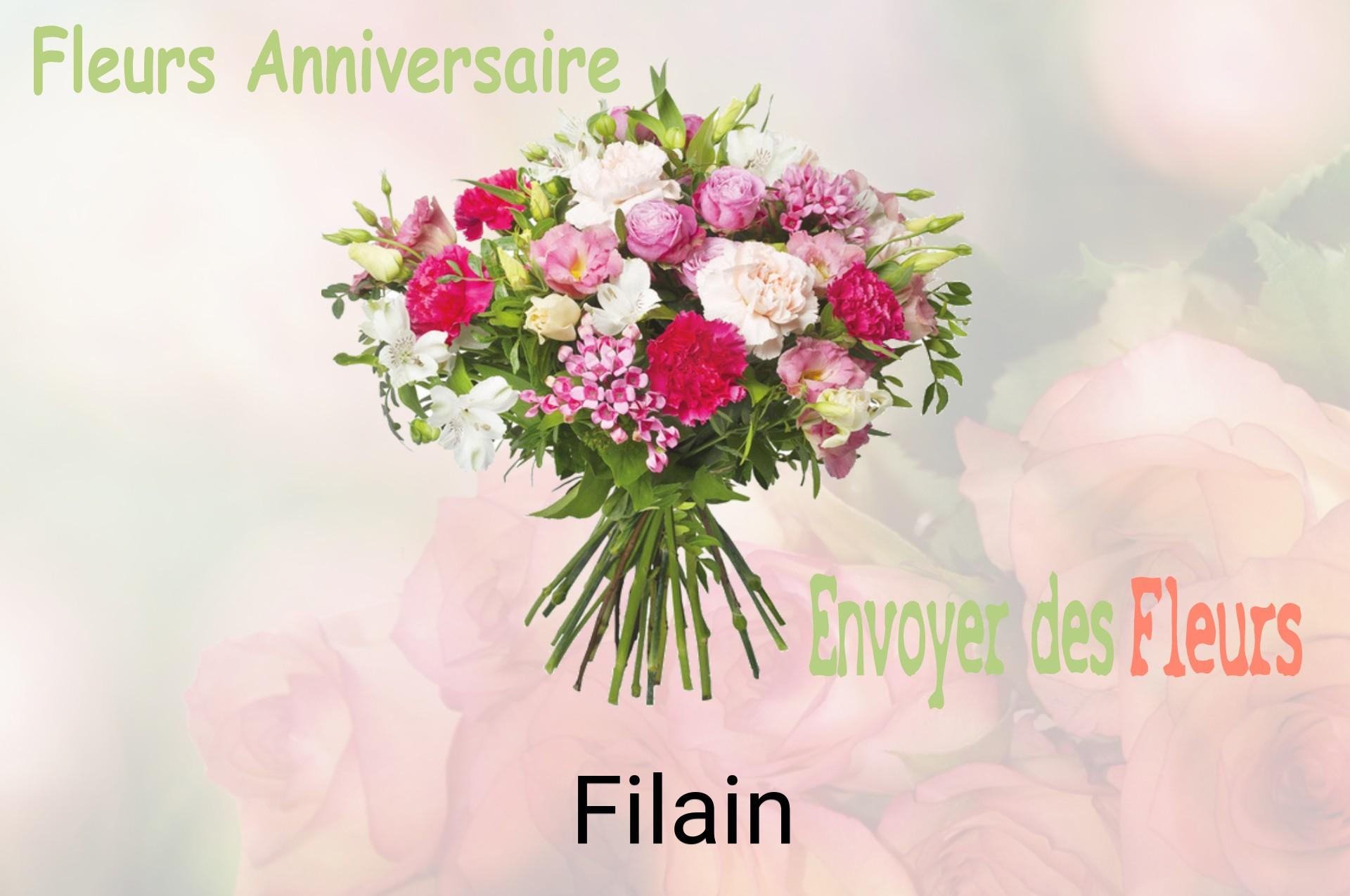 Bouquet de fleurs d’anniversaire livré à Filain