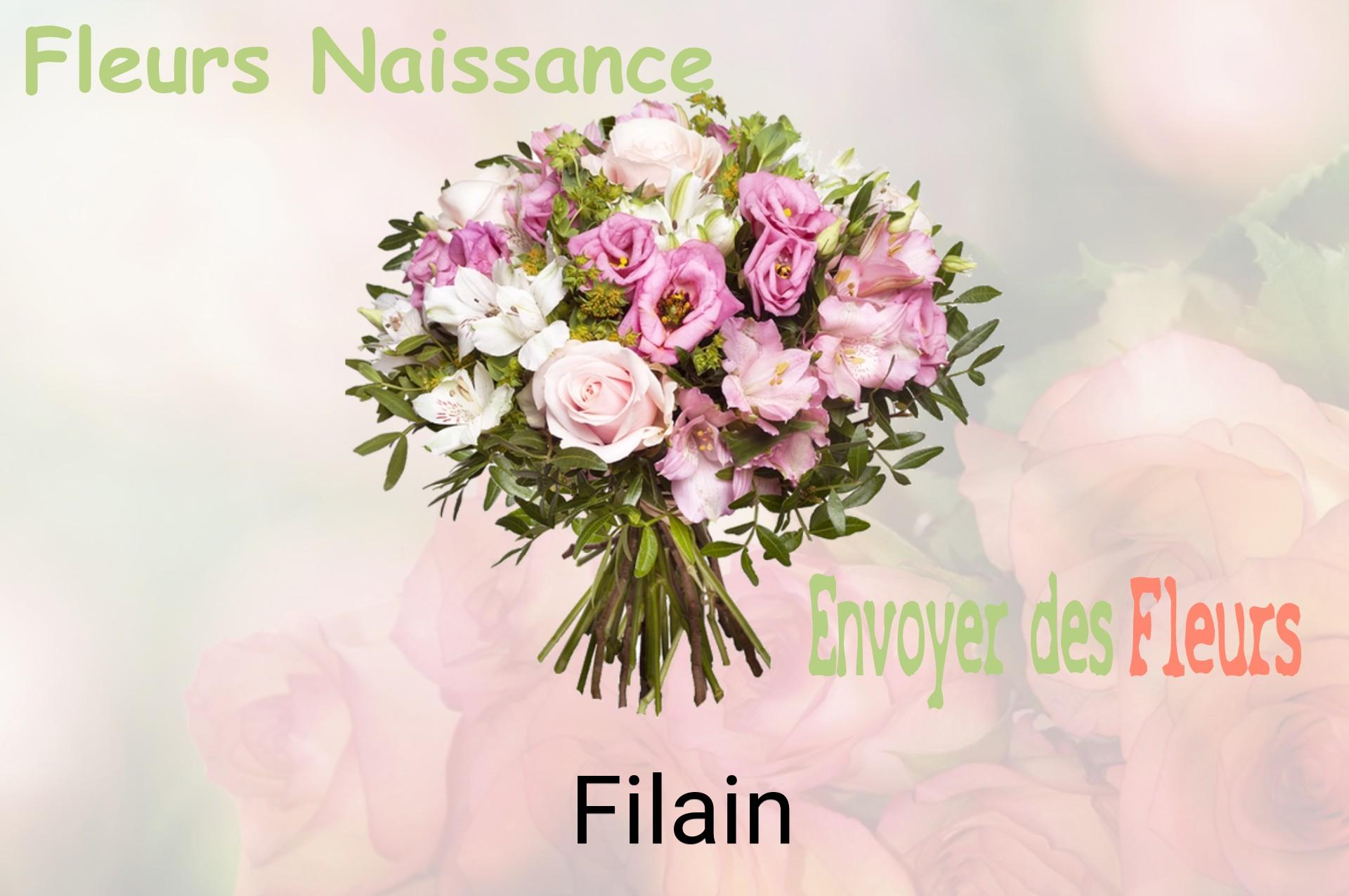 Bouquet de fleurs de naissance livré à Filain